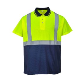 Bicolour High Visibility Polo Shirt Yellow & Blue